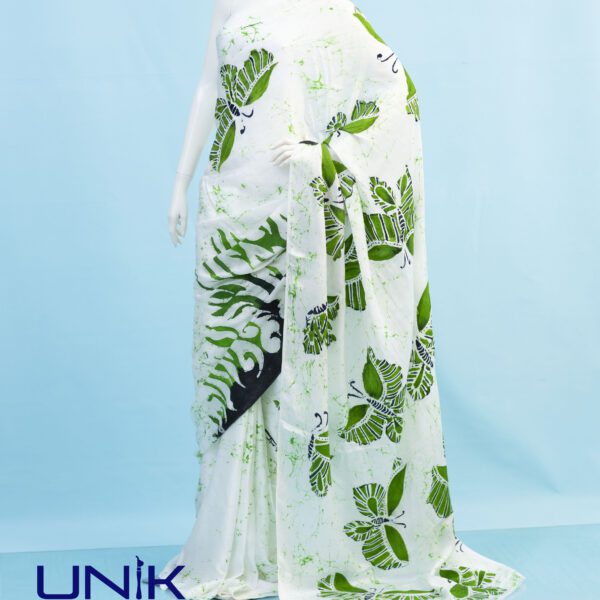 Handmade Silk Batik Saree - Java Batik Saree SL15