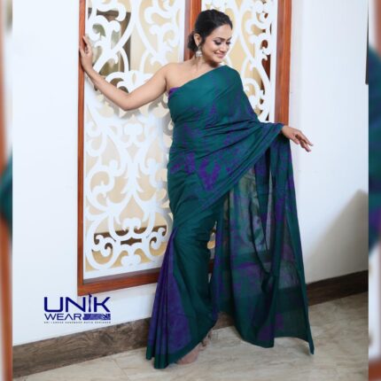 Sri Lankan handmade modern cotton batik saree 2331 SV