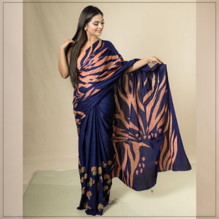 SRI LANKAN HANDMADE MODERN COTTON BATIK SAREE 2343 SV
