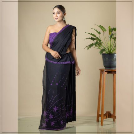 Sri Lankan handmade modern cotton batik saree 2346 LV