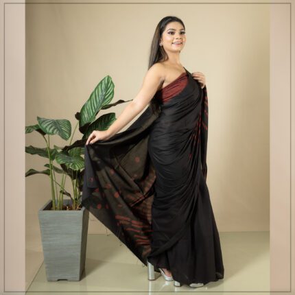 Sri Lankan handmade modern cotton batik saree 2351 SV