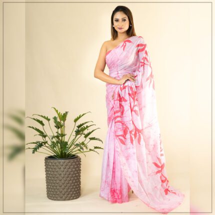 SRI LANKAN HANDMADE MODERN COTTON BATIK SAREE 2358 NV