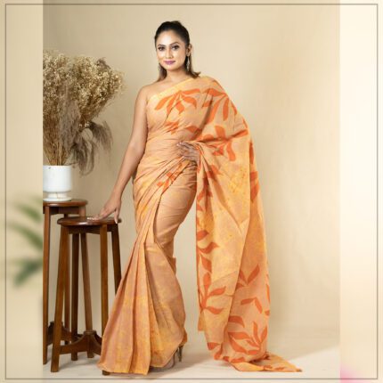 SRI LANKAN HANDMADE MODERN COTTON BATIK SAREE 2365 LV
