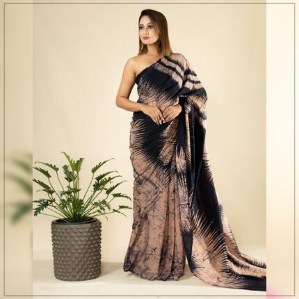 SRI LANKAN HANDMADE MODERN COTTON BATIK SAREE 2368 SV
