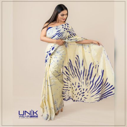 Sri Lankan handmade modern cotton batik saree 2371 LV