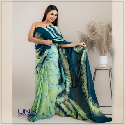 Sri Lankan handmade modern cotton batik saree 2376 LV
