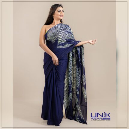 Sri Lankan handmade modern cotton batik saree 2378 SV