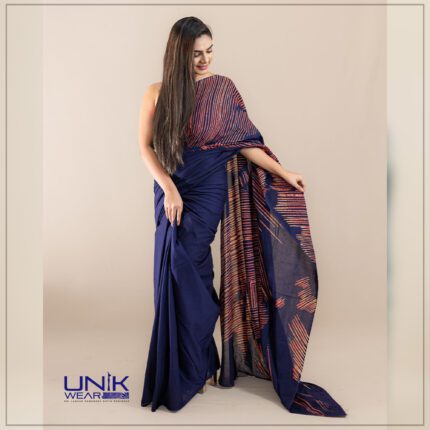 Sri Lankan handmade modern cotton batik saree 2381 LV