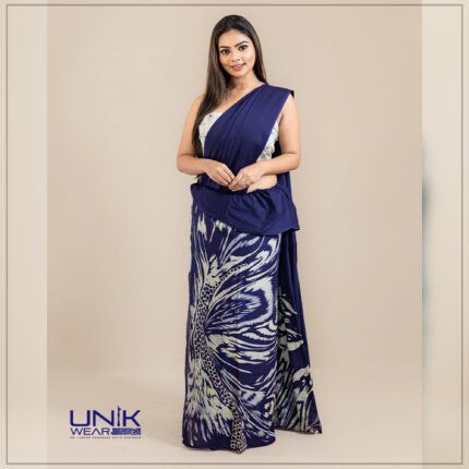 Sri Lankan handmade modern cotton batik saree 2385 LV