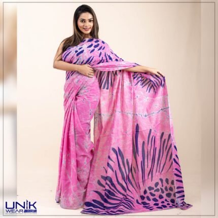 Sri Lankan handmade modern cotton batik saree 2388 LV