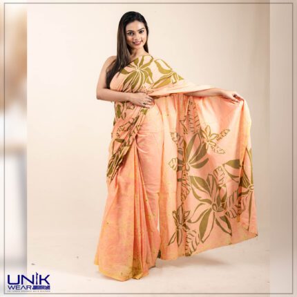 Sri Lankan handmade modern cotton batik saree 2391 LV