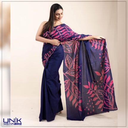 Sri Lankan handmade modern cotton batik saree 2392 LV