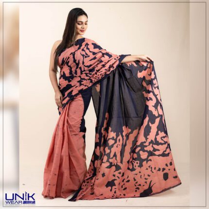 Sri Lankan handmade modern cotton batik saree 2394 SV