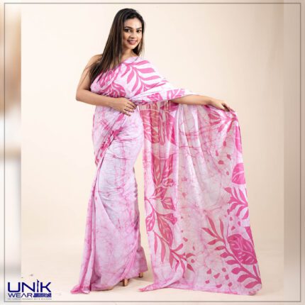 Sri Lankan handmade modern cotton batik saree 2396 SV