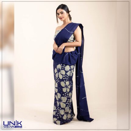 Sri Lankan handmade modern cotton batik saree 2397 SV