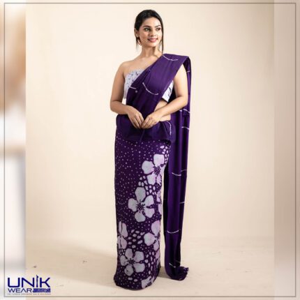 Sri Lankan handmade modern cotton batik saree 2399 SV
