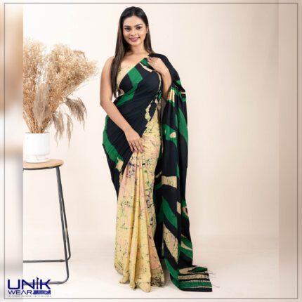 Modern Handcrafted Batik Saree E036
