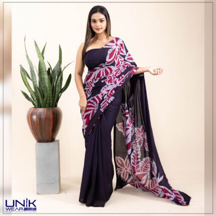 Modern Handcrafted Batik Saree E041