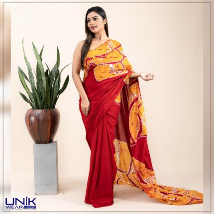 Modern Handcrafted Batik Saree E042