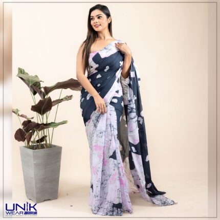 Modern Handcrafted Batik Saree E043