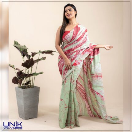 Modern Handcrafted Batik Saree E044