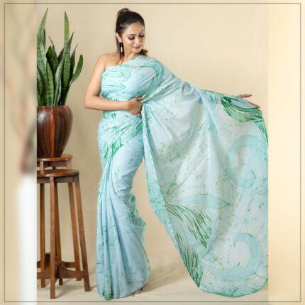 Modern Handcrafted Batik Saree E024