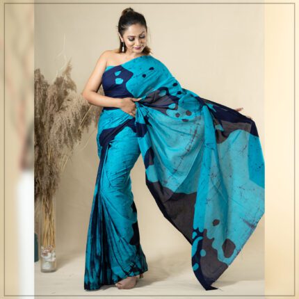 Modern Handcrafted Batik Saree E027