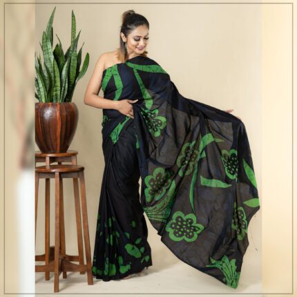 Modern Handcrafted Batik Saree E029