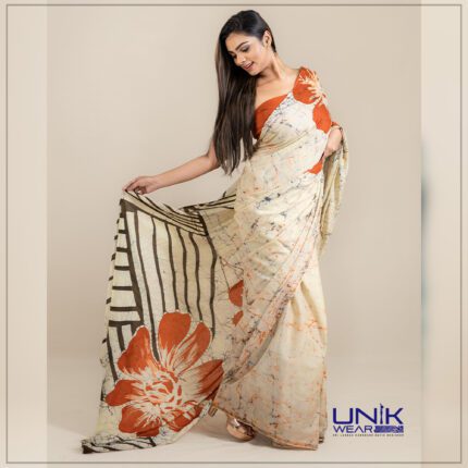 Modern Handcrafted Batik Saree E032