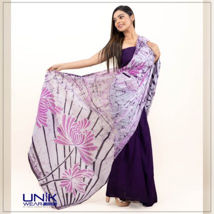 Modern Handcrafted Batik Saree E048
