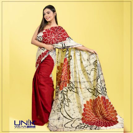 Modern Handcrafted Batik Saree E050
