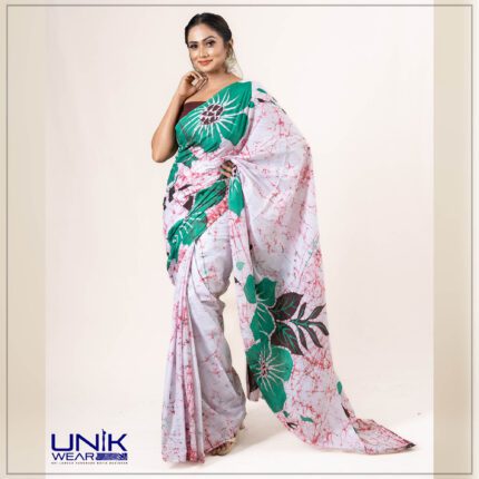 Modern Handcrafted Batik Saree E055