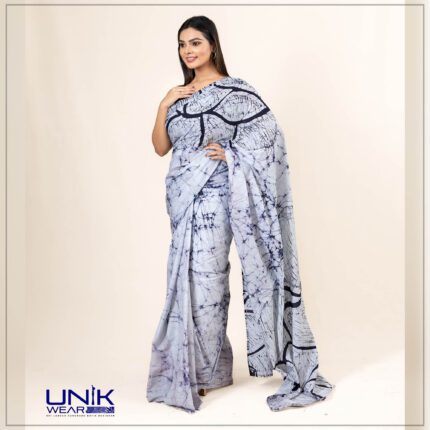 Modern Handcrafted Batik Saree E058