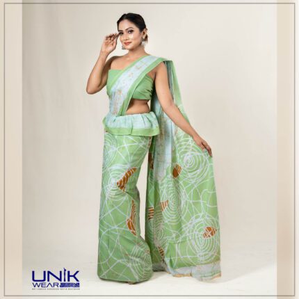 Modern Handcrafted Batik Saree E060