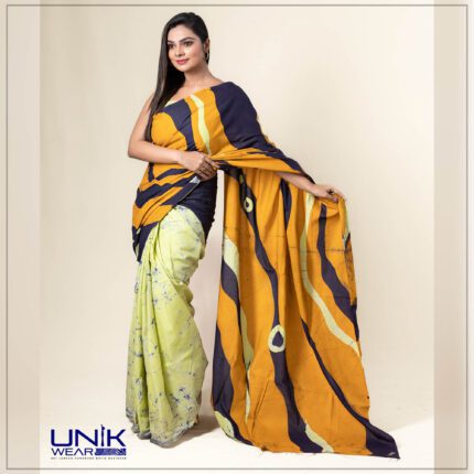 Modern Handcrafted Batik Saree E064