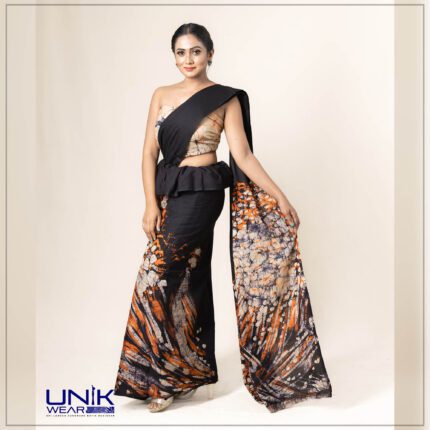 Modern Handcrafted Batik Saree E065
