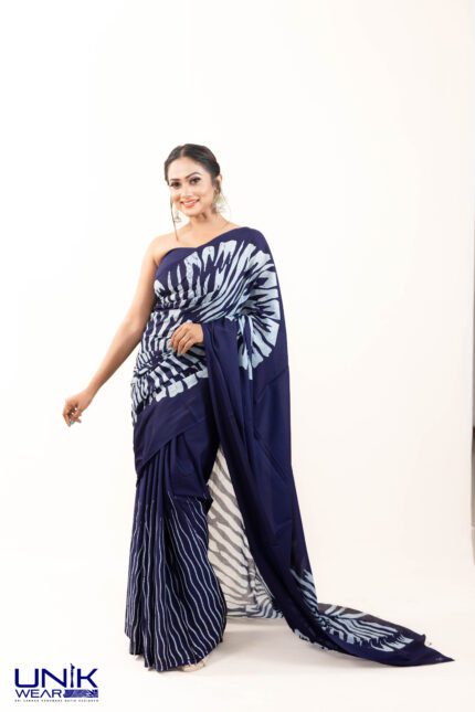 Sri Lankan handmade modern cotton batik saree 23100 SV