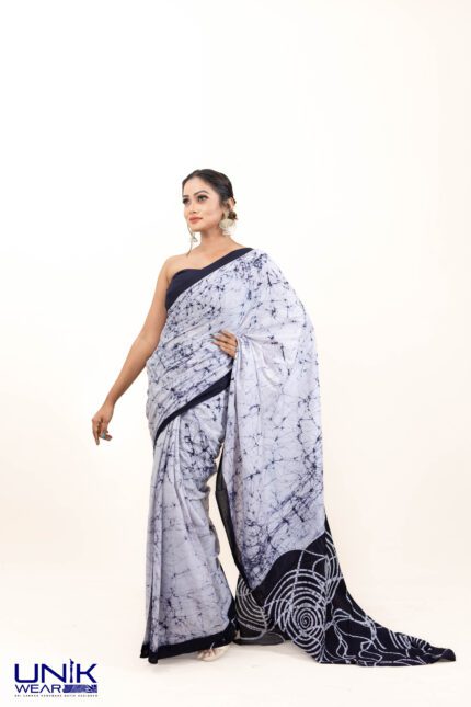 Sri Lankan handmade modern cotton batik saree 23102 LV