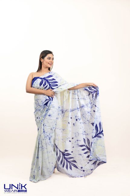 Modern Handcrafted Batik Saree E066