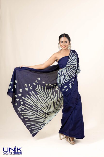 Sri Lankan handmade modern cotton batik saree 23112 LV