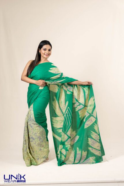 Sri Lankan handmade modern cotton batik saree 23115 SV