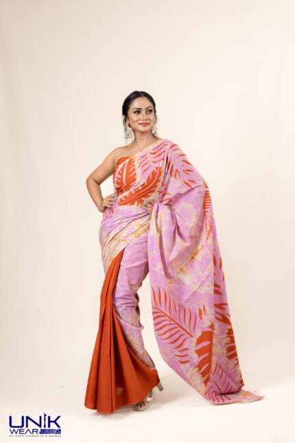 Sri Lankan handmade modern cotton batik saree 23119 LV