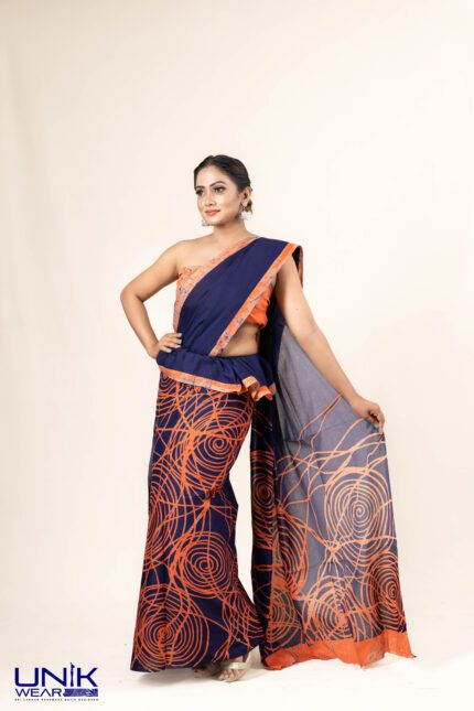 Sri Lankan handmade modern cotton batik saree 23121LV