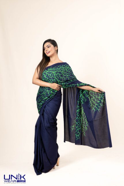 Sri Lankan handmade modern cotton batik saree 23122 SV