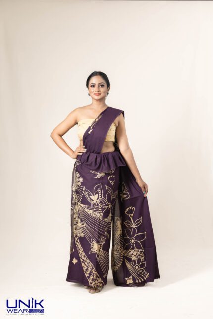 Sri Lankan handmade modern cotton batik saree 23125 NV
