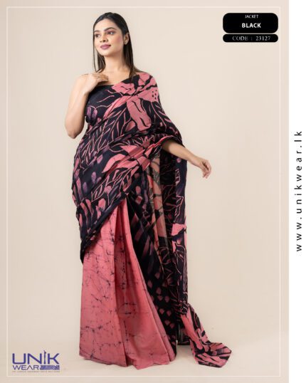 Sri Lankan handmade modern cotton batik saree 23127 NV
