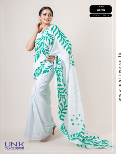 Sri Lankan handmade modern cotton batik saree 23129 LV