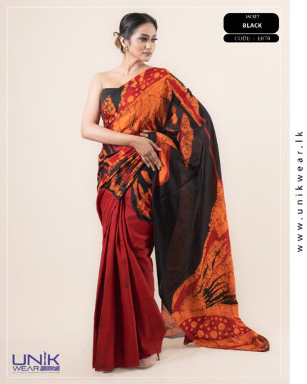 Modern Handcrafted Batik Saree E070