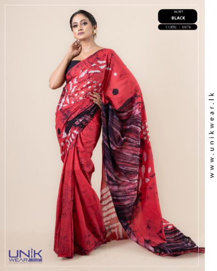 Modern Handcrafted Batik Saree E076