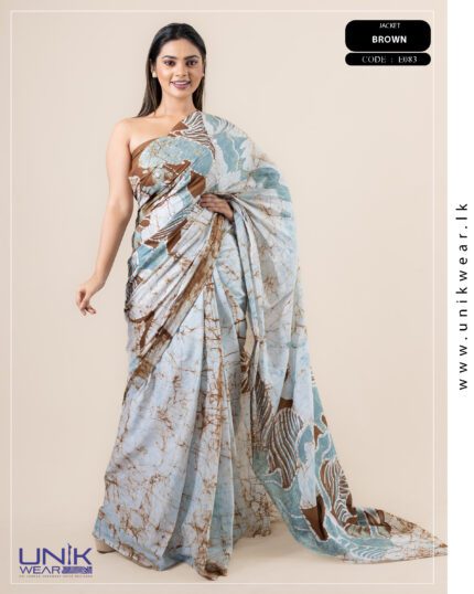 Modern Handcrafted Batik Saree E083